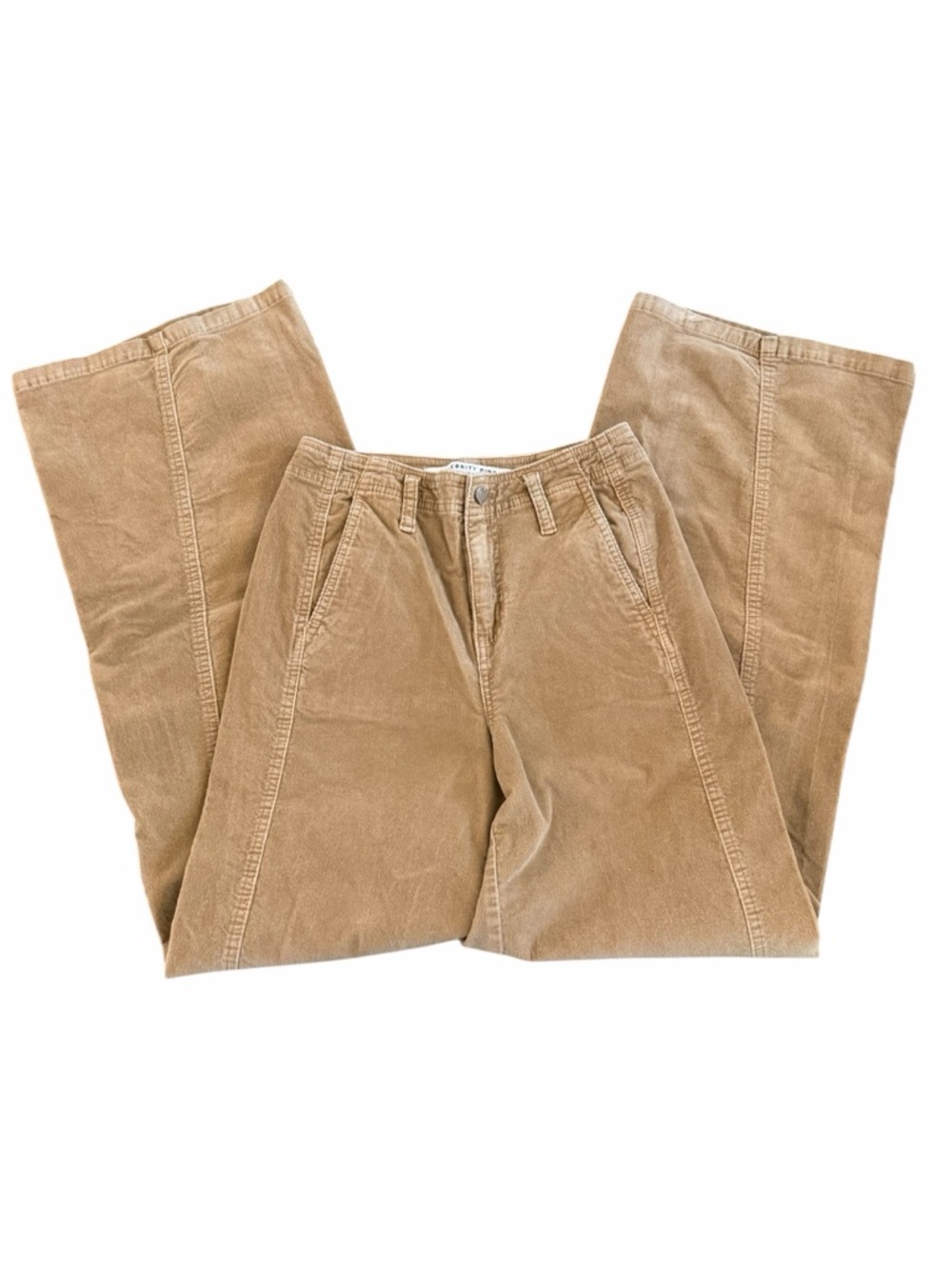 Celebrity Pink Tan Wide-Leg Corduroy Pants
